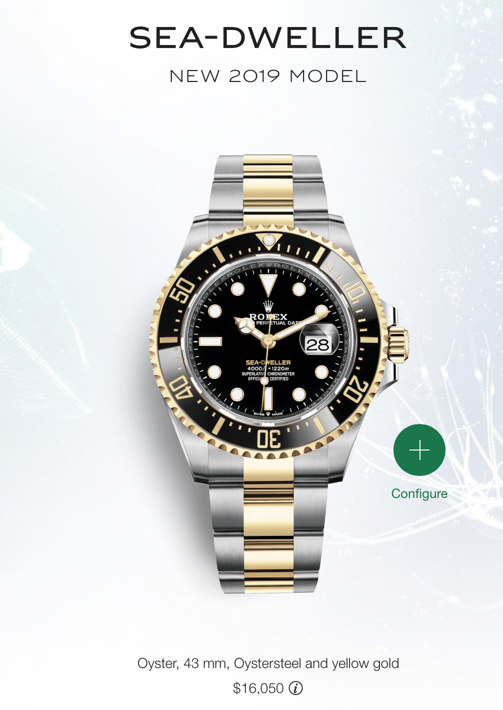 Two-tone rolex sea dweller.